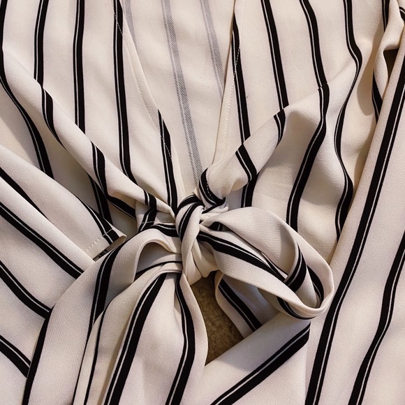 Missguided striped self tie top - Picture 2 of 4